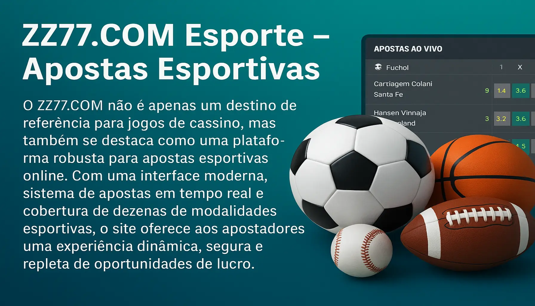 Aposte em apostas esportivas no cassino online ZZ77.COM
